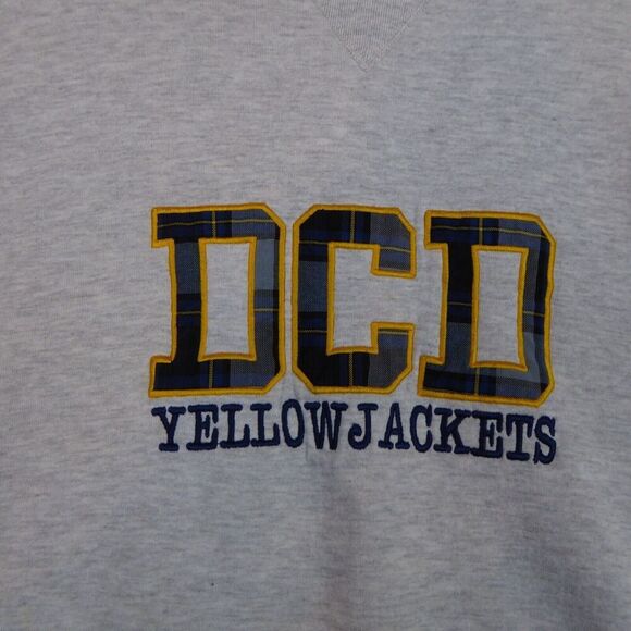 Vintage DCD Yellowjackets Sweatshirt Adult 2XL XXL Russell Made In USA Crewneck - Picture 2 of 12